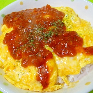 とろとろ卵のミートソース丼